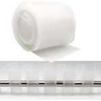 WANYIG Dikiş için halka bant, 10 cm genişliğinde, naylon, köprü bandı, perde bandı, şeffaf kalın evrensel bant, kurşun kalem katlamalı bant, perde çubuğu için halka bantlı (10 m)