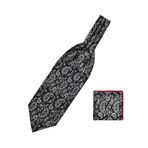 WANYING Erkek Kravat Şal Ascotkravat Şal Cravat Ties Sade Şık Gentleman için - Şal desenli, Z16 Siyah Beyaz Şal Deseni, Ölçü Birimi