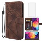 Wanyuexes Galaxy A50/Galaxy A30S/Samsung A50S A505U için Kılıf, Temperli Cam Ekran Koruyuculu Cüzdan Kılıf, Cilt Hissi Deri Kapaklı Kredi Kartı Tutucu Standı Telefon Kılıfı Samsung Galaxy A50