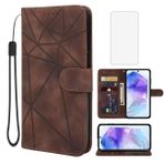 Wanyuexes Galaxy A55 5G Kılıf Kılıf, Samsung A55 SM-A556U Temperli Cam Ekran Koruyucu Cüzdan Kılıf, Deri Hissedilen Deri Kapaklı Kredi Kartı Tutucu Standı Telefon Kılıfı Samsung Galaxy A55 5G