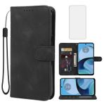 Wanyuexes Moto G14 Kılıfı, Motorola G14 XT2341-2 Cüzdan Kılıfı, Temperli Cam Ekran Koruyuculu, Deri Hissedilen Deri Kapaklı Kredi Kartı Tutucu Stand Telefon Kılıfı Motorola Moto G14 Siyah