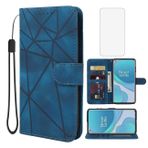 Wanyuexes OnePlus 8T 5G/OnePlus 9R Kılıf KB2000 LE2101 Cüzdan Kılıf Temperli Cam Ekran Koruyucu, Cilt Hissi PU Deri Kapaklı Kredi Kartı Tutucu Stand Telefon Kılıfı OnePlus 8T Mavi