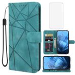 Wanyuexes Pixel 9 Kılıfı için Kılıf, Temperli Cam Ekran Koruyucu ile Google 9 Cüzdan Kılıf, Cilt Hissi PU Deri Kapaklı Folyo Kredi Kartı Tutucu Standı Google Pixel 9 için Telefon Kapağı Yeşil