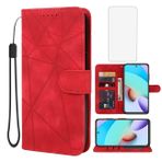 Wanyuexes Redmi 10 için Kılıf, Redmi 10 Prime/Redmi 10 2022 Temperli Cam Ekran Koruyucu ile Cüzdan Kılıf, Cilt Hissi PU Deri Kapaklı Kredi Kartı Tutucu Standı Xiaomi Redmi 10 için Telefon Kılıfı