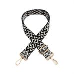 WAOCEO Çanta Askısı Çanta Askısı Genişliği 3.8cm Omuz Ayarlanabilir Desen Kadın Crossbody Naylon Kemer Çantası askısı, C-altın Kanca, Wide-3.8cm