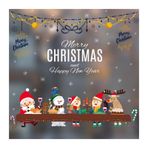 WAOCEO Noel Süslemeleri Christmas Glass Stickers, Shopping Mall Shop Decoration Window Stickers, Santa Tree Deer Decoration Kış Masa Süsleri Akşam Yemeği Parti Malzemeleri (Color : 17)