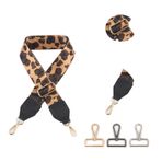 WAOCEO Omuz Kayışı Crossbody Çanta Kayışı Çanta Değiştirme Renkli Jakarlı Dokuma Aksesuar Uzatılmış Bandaj Çantası Kemeri Zincir Kayışı: (Renk: E177-A3-P1, Boyut: Gun Black Toka)