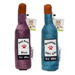 WaowPets Animal Products Bottle Toy, Köpek Oyuncağı, Kedi Oyuncağı, Peluş Oyuncak (Lila - Turkuaz)