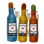 WaowPets Animal Products Bottle Toy, Köpek Oyuncağı, Kedi Oyuncağı, Peluş Oyuncak (Turkuaz - Sarı - Kahverengi)