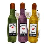 WaowPets Animal Products Bottle Toy, Köpek Oyuncağı, Kedi Oyuncağı, Peluş Oyuncak (Yeşil - Lila - Sarı)