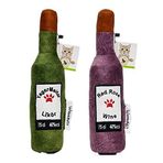 WaowPets Animal Products Bottle Toy, Köpek Oyuncağı, Kedi Oyuncağı, Peluş Oyuncak (Yeşil - Lila)