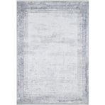 Warangal Gri Çerçeveli Pamuk Makinada Yıkanabilir Kaymaz Taban Dijital Makine Baskı Salon Halı-I-Haln-HLN1761-120x300