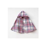 warba Oduncu Ekose Desenli Kız Çocuk Panço Pelerin