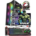 Warbox Hulk GT740 Ddr5 Ekran Kartı Xeon X5650 16GB Ram 256GB SSD 250GB HDD 24" Monitör Gaming Pc - Siyah - 24 inç
