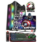 WarboX KAPTAN 24" Monitör Xeon X5650 16gb Ram 256gb Ssd 250gb Hdd Rx580 8gb DDR5 E.kartı Gaming Takım Bilgisayar
