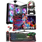 Warbox Lucifer 24"Monitör İ5 4570S 32Gb Ram 256Gb Ssd 250Gb Hdd Rx580 Ddr5 8Gb Ekran Kartı Gaming Pc