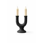 Warm Design El Yapımı Siyah Mumluk Modern Salon Yemek Masası Konsol Dekoru Siyah 20 x 19
