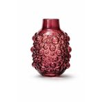 Warm Design Mor Kabartmalı Noktalı Cam Vazo Modern Salon Konsol Sehpa Dekoru Mor