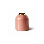 Warm Design Pembe-Altın Metal Emaye Vazo Modern Salon Konsol Sehpa Dekoru Pembe-Altın