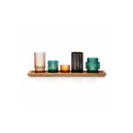 Warm Design Renkli Ahşap Dekoratif Mumluk Modern Salon Yemek Masası Konsol Dekoru Renkli 40 x 18
