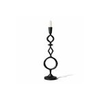 Warm Design Siyah Metal Dekoratif Mumluk Modern Salon Yemek Masası Konsol Dekoru Siyah 45 x 15