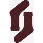 Warm Folded Bordo Soket Çorap
