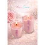 Warm Home Studio Berry Latte Kokulu Mum | Soya Wax & Jel Mum | 190CC | Ev Dekoru - 250cc