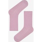 Warm Shiny Rib Pembe Soket Çorap - Standart