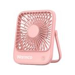 Warmco D1 Masaüstü Vantilatör Usb Ve Type-c Bağlantılı Taşınabilir Ultra İnce Soğutucu Fan Pembe pembe