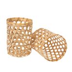 Warmhm 2 Adet Bambu Kupa Kollukları Çay Bardağı Kollu Toplu Vazolar Için Vazo Doldurucuları Masa Bardak Tutucu Salas De Casa Için Decoraciones Bardak Kollu Kahve Çok Işlevli Bambu Dokuma