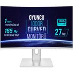 Warp WRP27-165-W 27 inç 165Hz 1ms Beyaz Curved Oyuncu Monitörü