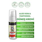 Wasco Aloe Vera Özlü Yüksek Koruyuculu 50 Spf+ Yatıştırıcı, Nemlendirici Güneş Kremi Aloe Veralı 50ml