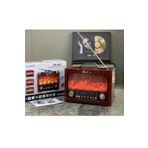 WASHA Şömineli Radyo Nostaljik Radyo Şömine Görünümlü Bluetooth Speaker USB TF FM