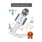 WASHA Türkçe Seslendirme Karaoke Mikrofonu Bluetooth Mikrofon Bluetooth Speaker Hoparlör Aux-Tf-Usb Giriş