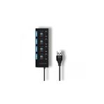 WASHA Yüksek Kalite 4 Port Usb 3.0 Hub Çoklayıcı Çoğaltıcı 4 Lü Usp Pc Kablosu Ledli Işıklı Flash Laptop
