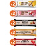 WaspCo Protein Bar Karma Kutu 40g x 10 Adet (5 Çeşit) Glutensiz Yüksek Lif Kaynağı
