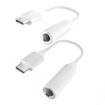 WASRUYI USB C - 3,5 mm Kulaklık Adaptörü Jak Ses Kablosu DAC Tipi AUX Kablosu Dongle Konnektör Ayırıcı Uzatma (2 Paket) Samsung Galaxy S20 21 FE Ultra Note10 Z Flip3 LG Ipad Air 4 Pro 2021 2020 ile Uyumlu