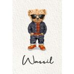 Wassil: Cahier personnalisé avec prénom Wassil | Cadeau d'anniversaire pour enfant, garçon, homme, copain ... | Nounours | 110 pages lignée, Petit Format 6x9 pouces (15,24 x 22,86 cm)