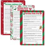 Watayo 62 Parça Noel Trivia Parti Oyun Kartları - Noel Festivali Tahmin Etkinliği Yetişkin Yıllık Şenlik Etkinlikleri Noel Parti Dekorasyonları