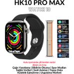 Watch 10 Series Hk 10 Pro Max Akıllı Saat Amoled Gsensor Yapay Zeka Destekli Kulaklık Eşleştirme Çağrı Yanıtlama Dil Çeviri Desteği Galeri Kitap Okuma Oyun Oynama Tüm Telefon Modelleriyle Uyumlu - Siyah