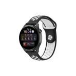 Watch 20mm Spor Delikli Kordon (saat Değildir) - Siyah-beyaz