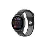 Watch 20mm Spor Delikli Kordon (saat Değildir) - Siyah-gri