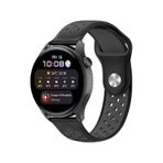 Watch 20mm Spor Delikli Kordon - Siyah-Füme