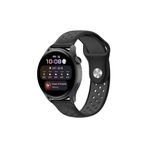 Watch 22mm Spor Delikli Kordon (saat Değildir) - Siyah-füme