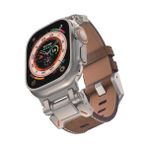 Watch 44Mm Uyumlu Krd-114 Metal Baslikli Suni Deri Kordon