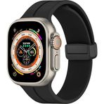 Watch Manyetik Silikon Kordon 42/44/45/49/L Kadın Erkek Kordon iWatch Watch Serisi 8 7 6 5 4 3 2 1 SE Ultra ile Uyumlu,
