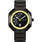 Watch Of Royal Çelik Kordonlu Siyah Kol Saati Hardlex Mineral Cam, 3ATM Otomatik Mekanizma Aquarecer