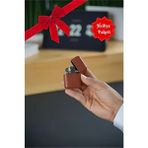 Watch of Royal Deri Kiremit Kılıflı Benzinli Çakmak Hediye Seçeneği ile Premium Tasarım - Turuncu