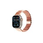 Watch Paslanmaz Mıknatıslı Baklalı Çelik Metal Saat Kordonu 42 44 45 49mm Uyumlu Rose Gold Rengi