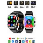 Watch Pg Ultra 4G Lte Sim Kartlı Akıllı Saat 16Gb Android Telefon Özellik Wifi Gps Nfc 8Mp Kameralı